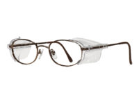 Metal Prescription Safety Glasses - Brown, Quarter