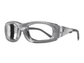 High-Wrap Crystal with Gray Prescription Safety Glasses