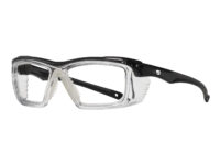Plastic Prescription Safety Glasses - Black, Clear, Quarter